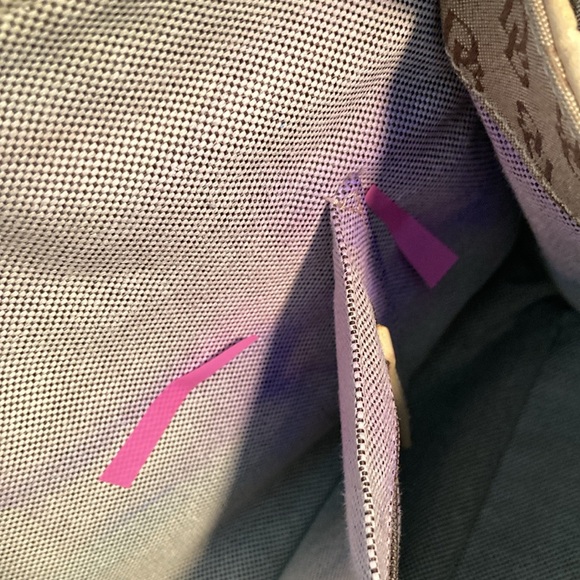 Dooney & Bourke Buckle satchel bag signature monogram tan brown - Picture 9 of 16